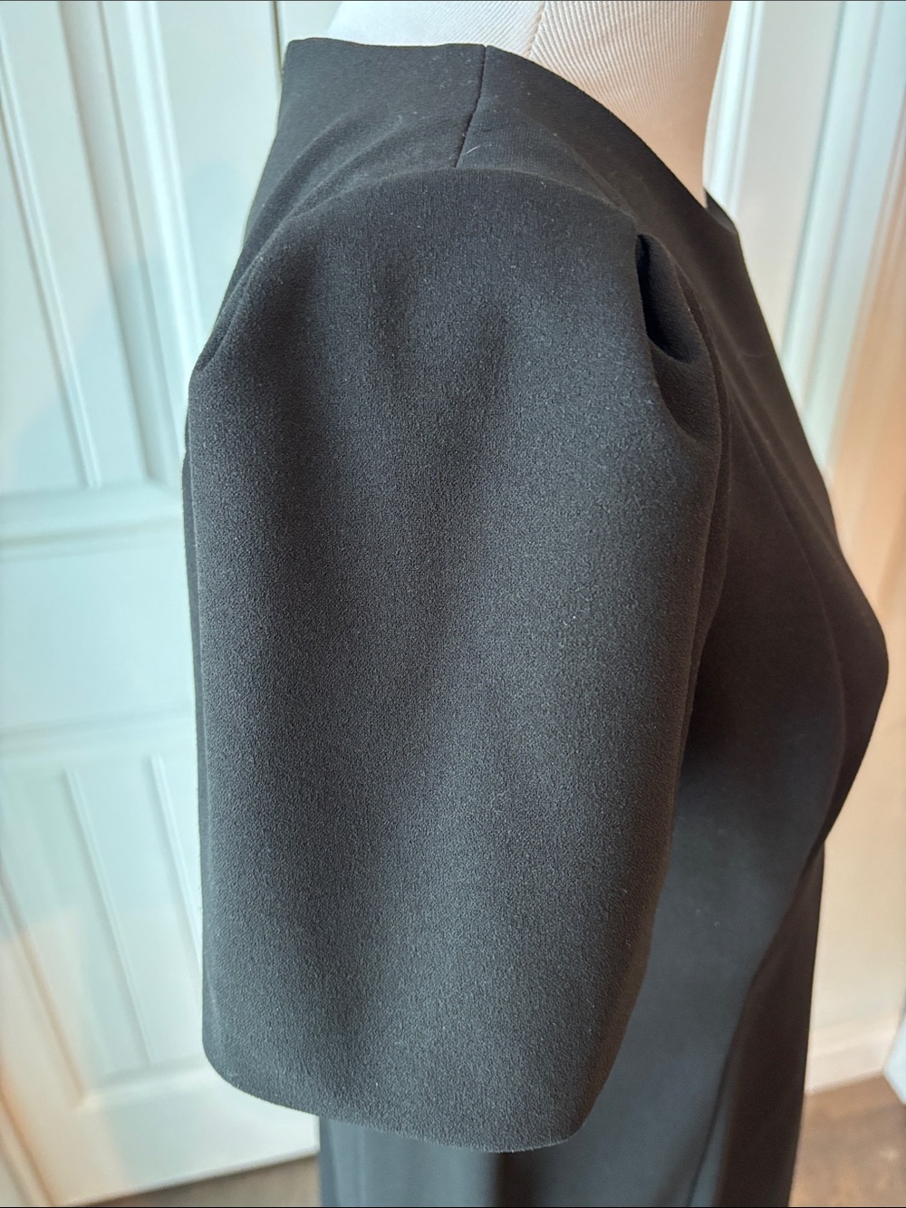 Calvin Klein Black Short-Sleeve Midi Sheath Dress - Picture 4 of 6